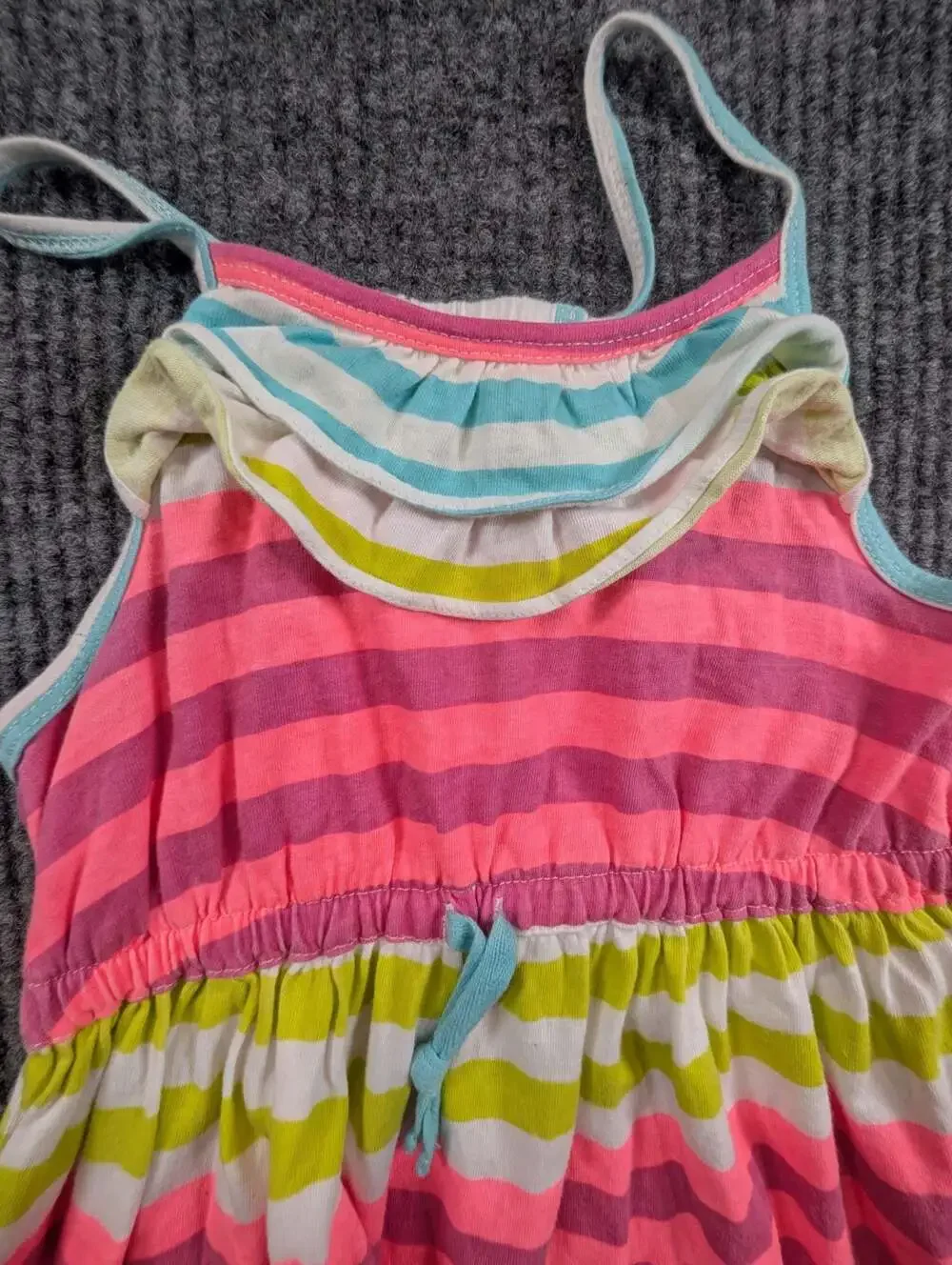Carter's Girls Multi-Color Striped Spaghetti Strap Dress Size 5